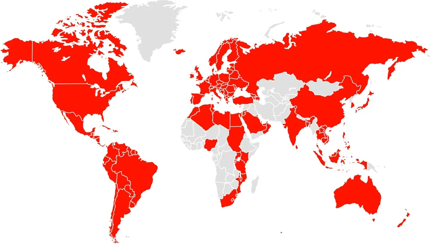 Pr internationalreach map